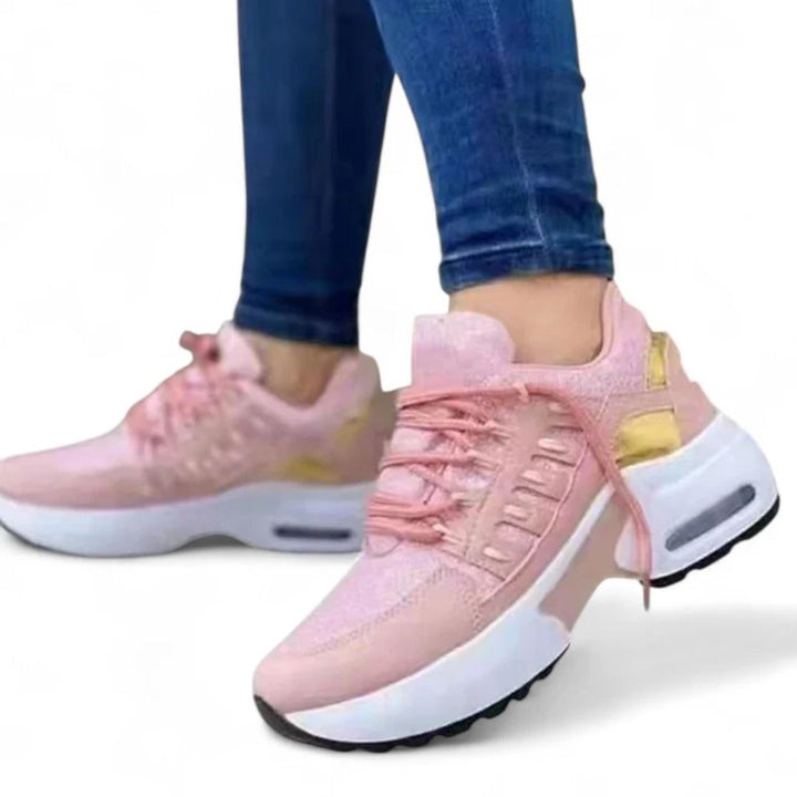 Bekväma dam promenadskor med halkfri design. Lätta sneakers med stötdämpning för långa dagar.