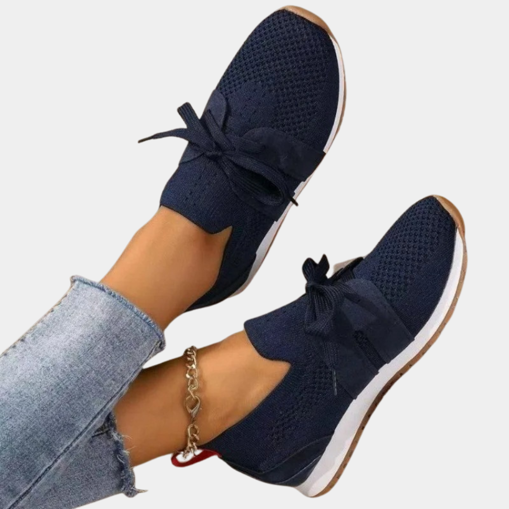 Mörkblå Dam Nova sneakers, bekväma ortopediska skor för dam. Stilrena vardagsskor som kombinerar mode och komfort.
