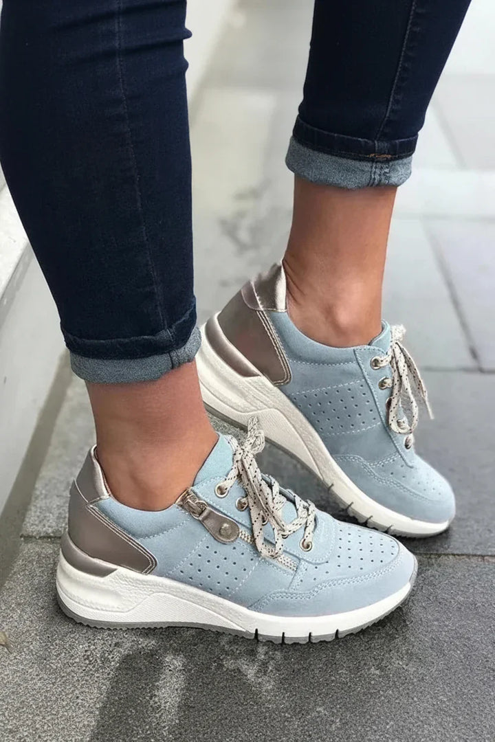 Blå ortopedisk dam sneakers 'Jasmine', idealisk som vardagssko med dämpande effekt.