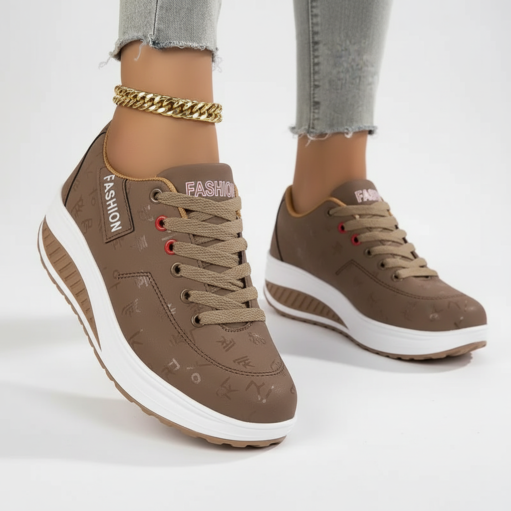 Moderna ortopediska damsneakers med robust men lätt design, perfekt för daglig användning och promenader.