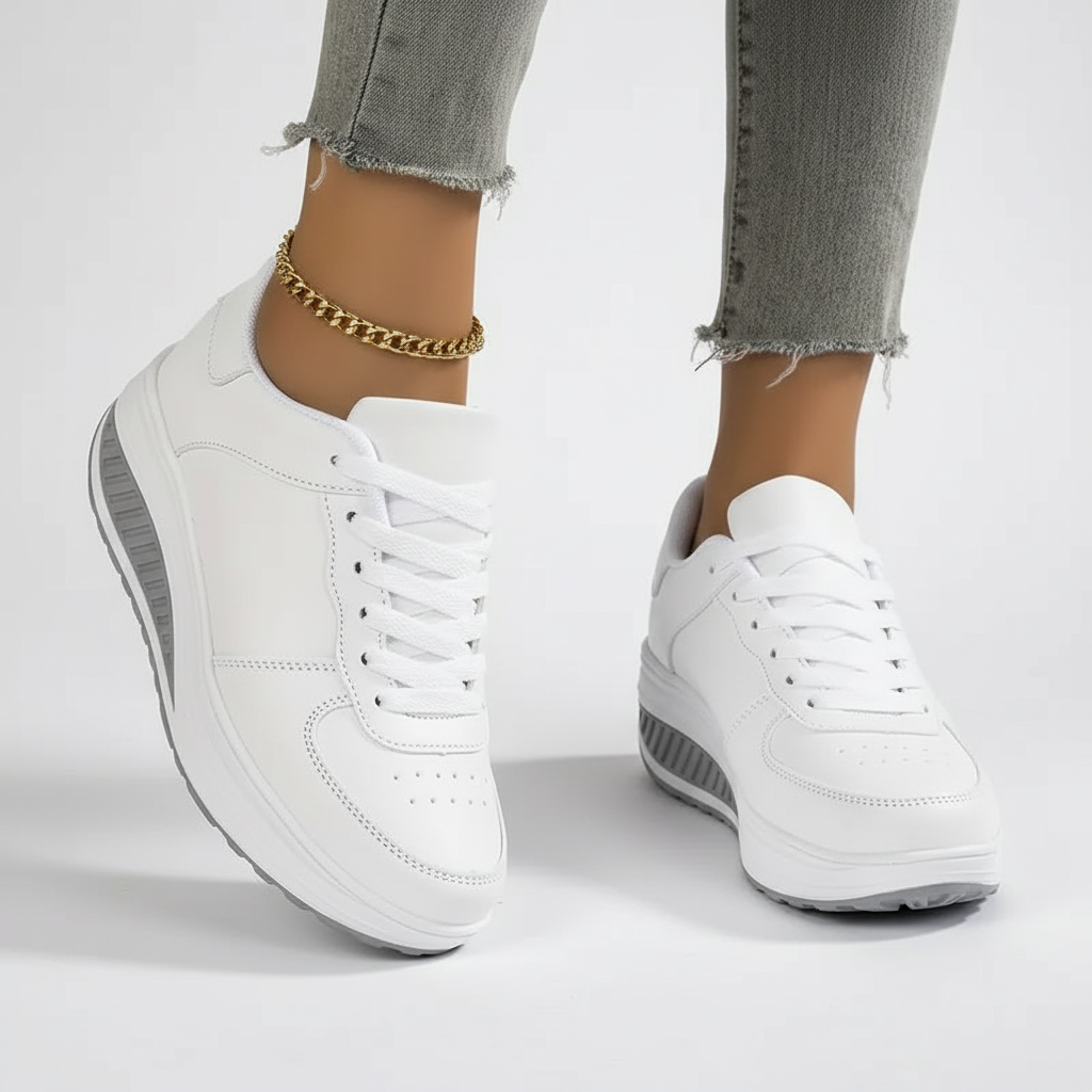 Bekväma och stilrena ortopediska damsneakers, perfekta för aktiva kvinnor som söker fotvänliga skor.
