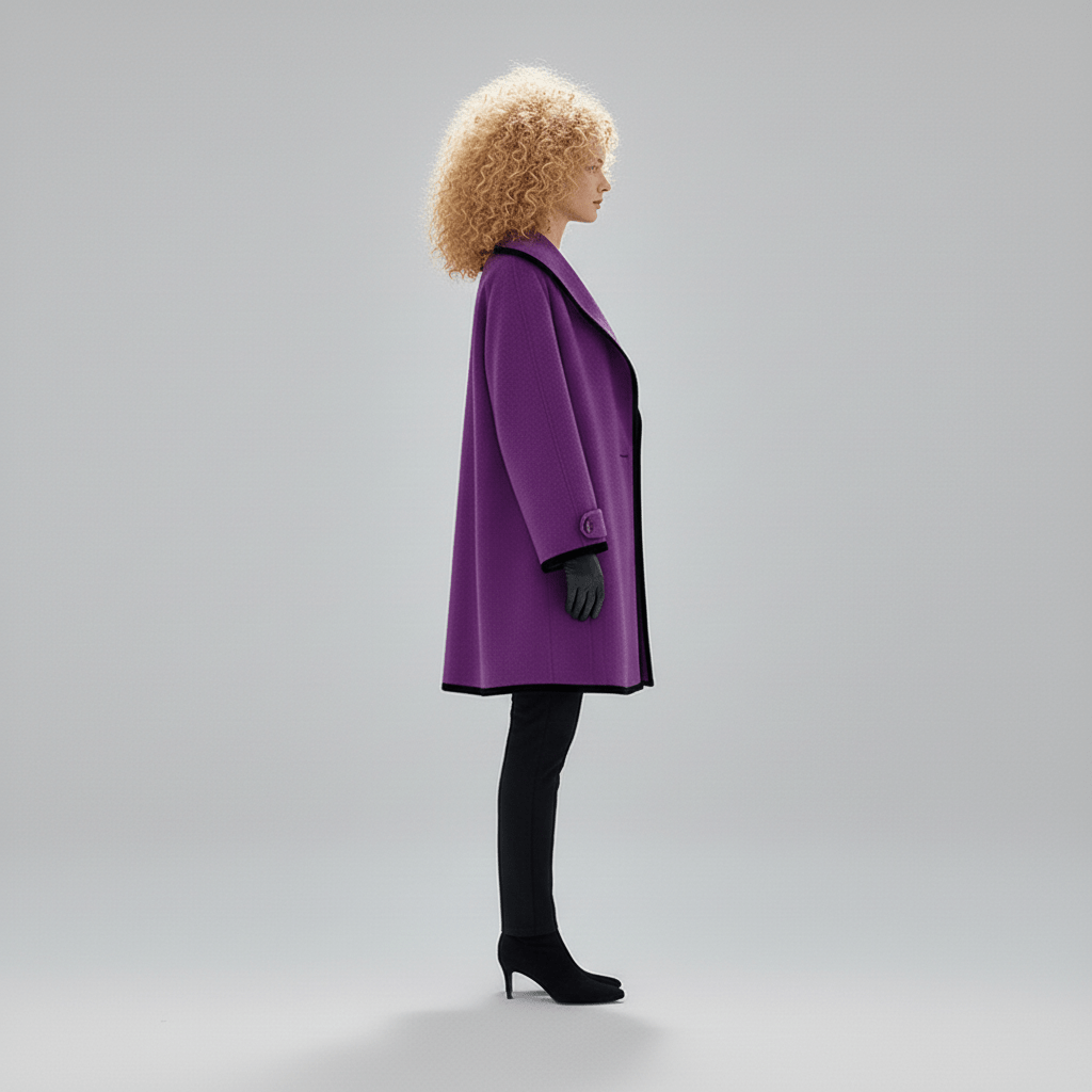 Höstmode dam: Lång oversized kappa Lillian med huva, bekväm och elegant ytterplagg.