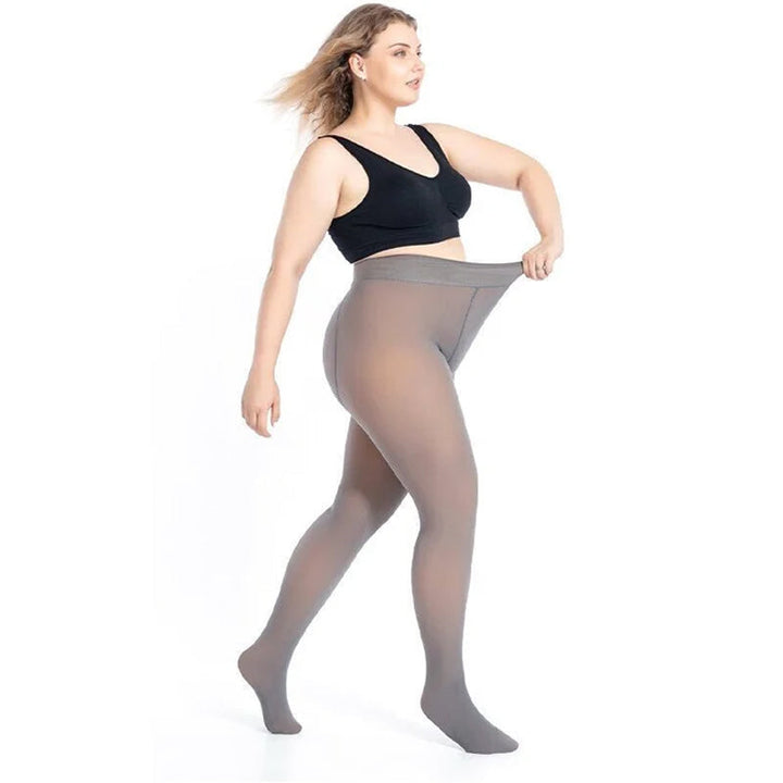 Dams vintertights, fejk genomskinliga med en varm känsla, i svart färg. Perfekta för att hålla stilen under kalla dagar.