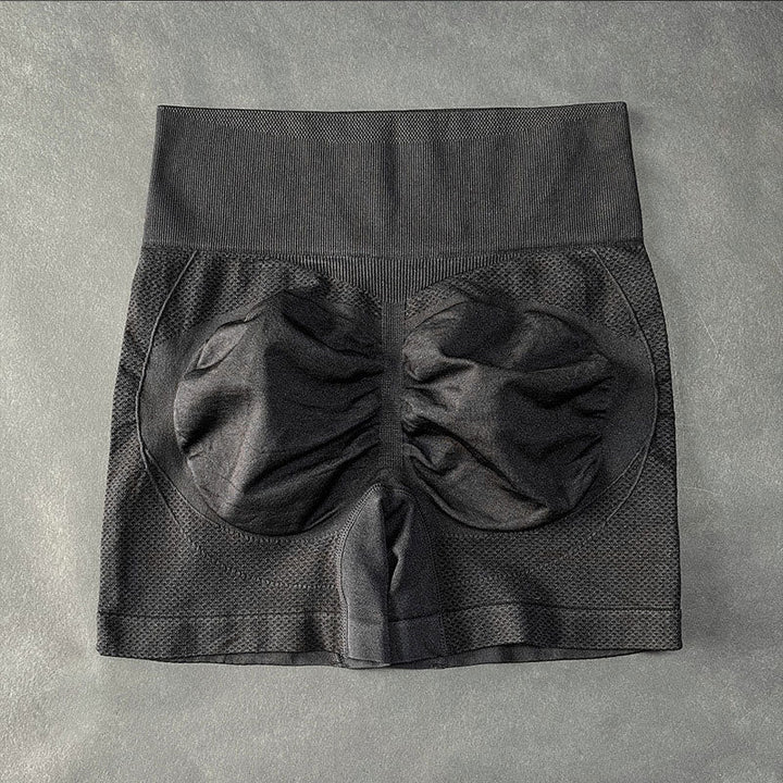 "Dam yoga cykelshorts, hög midja, blå färg, andningsbart tyg, perfekt för träning, utförd i stretchigt material."