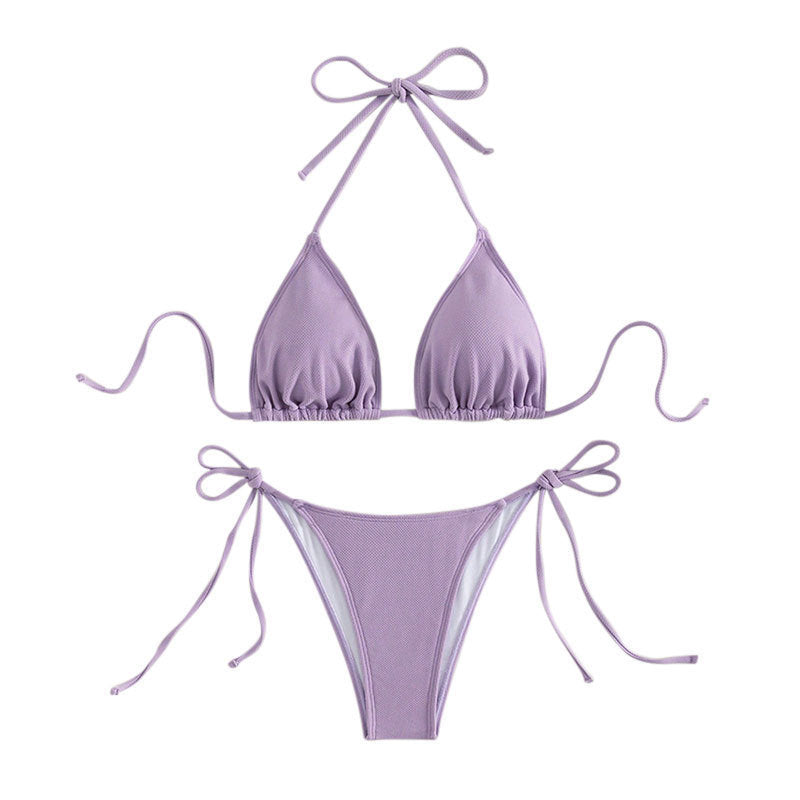 Dambikini, triangelbikini med knytband baktill. Strandmode för sommar & poolkläder. Elegant design.