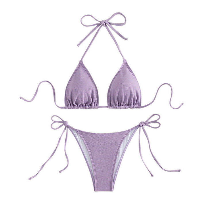 Dambikini, triangelbikini med knytband baktill. Strandmode för sommar & poolkläder. Elegant design.