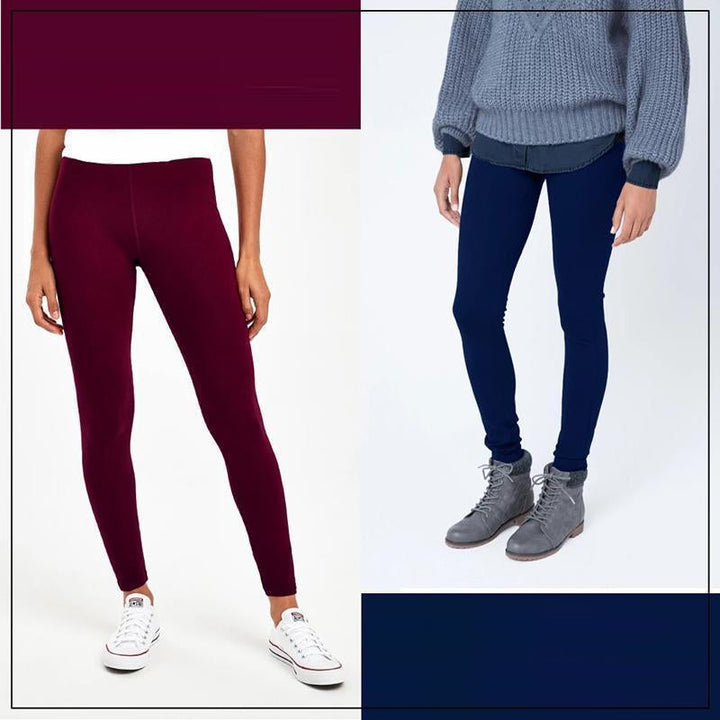 Dam leggings med fleecefoder, stilfull siluett, svart, smal passform, ultramjuk och värmande för vintern.