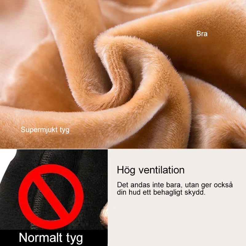 Dam leggings med fleecefoder, olika stilar och vikter (200g/300g), svart, smal passform, ultramjuk och värmande för vintern.