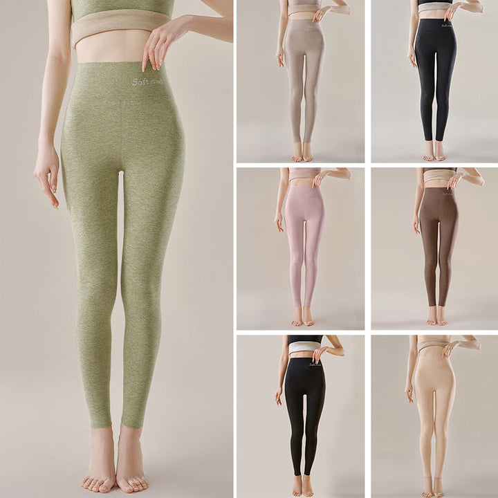 "Damer förtjockade varma leggings, elegant design, smalare look, plyschigt sammet, perfekta för vinter och vardagsbruk."