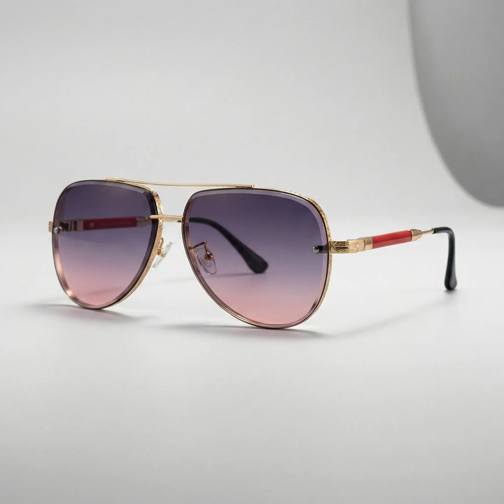 Damsolglasögon i stilla havsblå aviator-design. UV400-skydd, lätta bågar och modeinspirerad look.