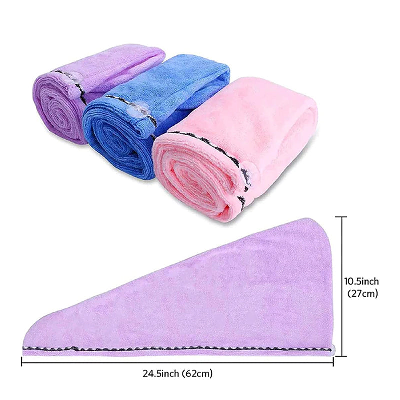 "Damhårduk i ljuslila mikrofiber, superabsorberande, elegant design, idealisk för snabb och skonsam hårtorkning."