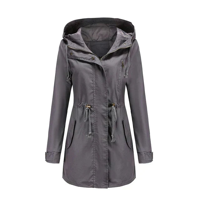 Elegant damhoodie som kombinerar komfort med modern design. Ett måste i höstgarderoben.