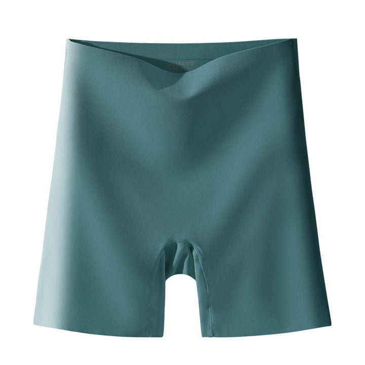 "Damspecifika sömlösa slipshorts i beige, eleganta och anti-skav med komfortabel passform och lätt kompression."