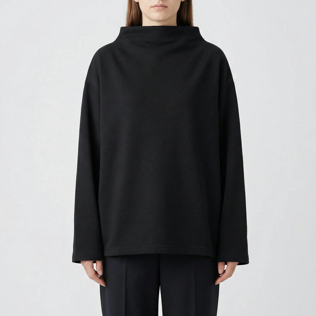 Damtröja med vid passform i Ivy-grönt, med elegant sjalkrage. Komfortabel pullover för en stilren look.