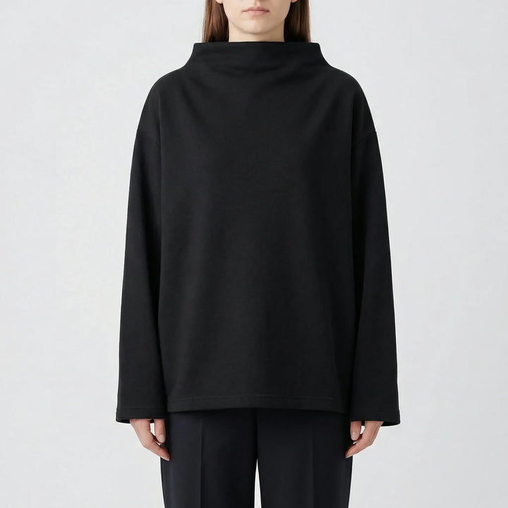 Damtröja med vid passform i Ivy-grönt, med elegant sjalkrage. Komfortabel pullover för en stilren look.