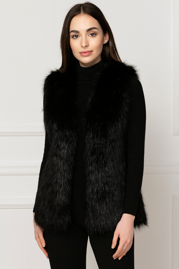 Elegant Tahlia väst i konstpäls. Optimal för vintermode; ger både värme och en sofistikerad look.