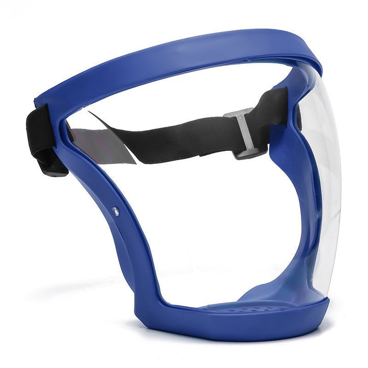 Flexibelt skyddsvisir som fungerar som säkert dammfilterskydd