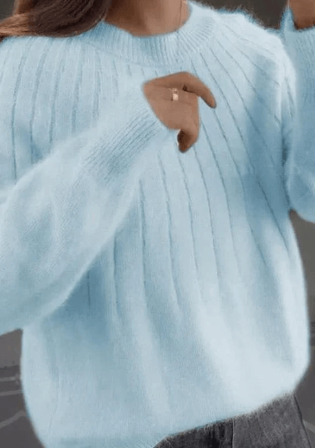 Fluffig stickad tröja – Elegant & Varm