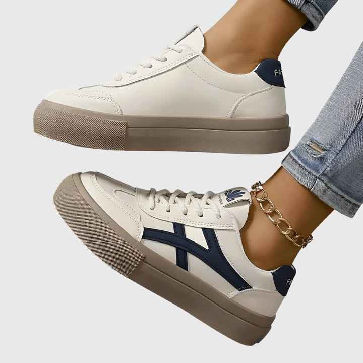 Sida av Elza ortopediska sneakers för dam med bred sula