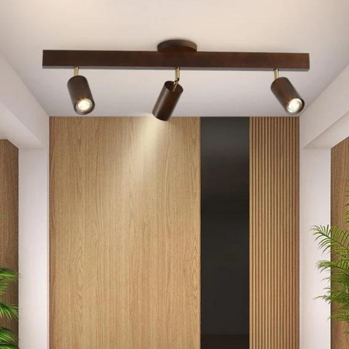 Elegant träbelysning i minimalistisk design som passar perfekt över matbordet