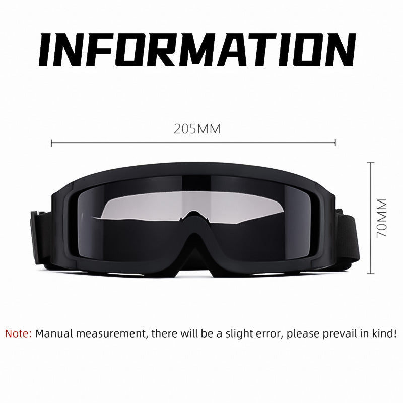 Unisex goggles för motorcykel med bred synfält och säker passform