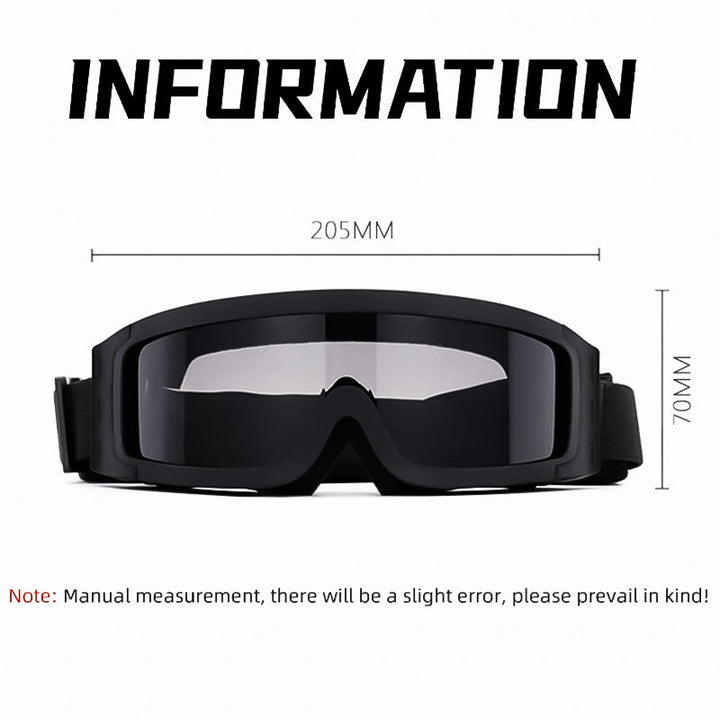 Unisex goggles för motorcykel med bred synfält och säker passform