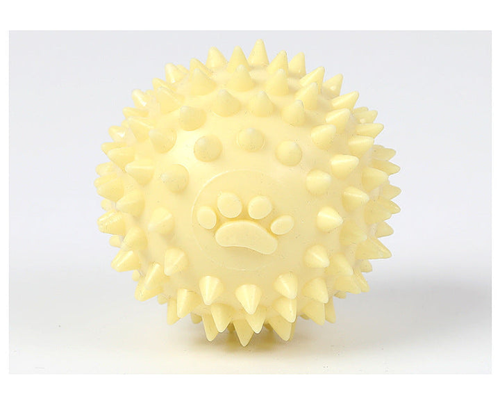 Valpleksak och hundleksak – en robust piggboll i gummi för lekfull aktivering och tandstimulans.