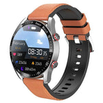Orange läderarmband