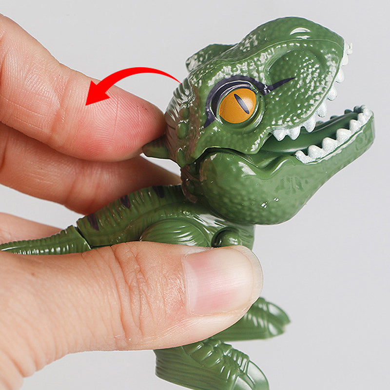 Dinosaurie-fingerdockor i plast för barn, detaljerade och färgglada, idealiska för kreativ lek med Jurassic World-tema.