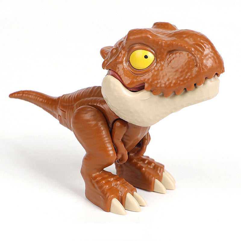 Dinosaurie-fingerdockor i plast för barn, detaljerade och färgglada, idealiska för kreativ lek med Jurassic World-tema.