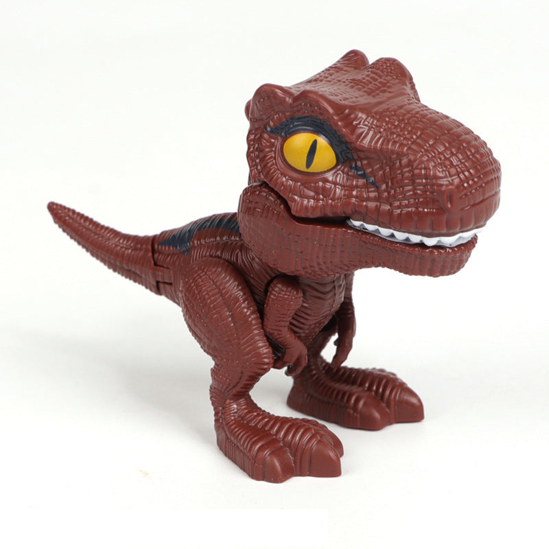 Dinosaurie-fingerdockor i plast för barn, detaljerade och färgglada, idealiska för kreativ lek med Jurassic World-tema.