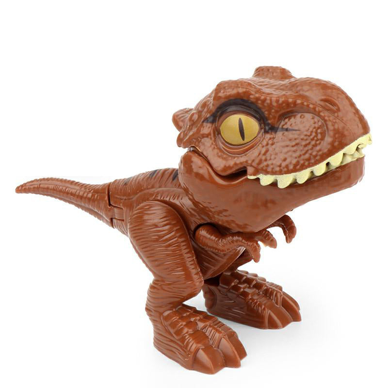 Dinosaurie-fingerdockor i plast för barn, detaljerade och färgglada, idealiska för kreativ lek med Jurassic World-tema.