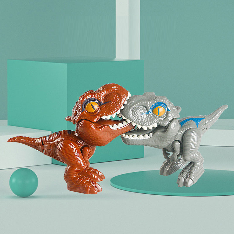Dinosaurie-fingerdockor i plast för barn, detaljerade och färgglada, idealiska för kreativ lek med Jurassic World-tema.