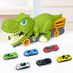 Dinosaurielastbil + 6 leksaksbilar