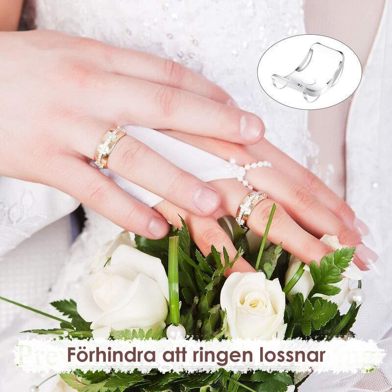"Diskret ringjusterare i transparent TPU, ger perfekt passform och komfort för både herr- och damringar."