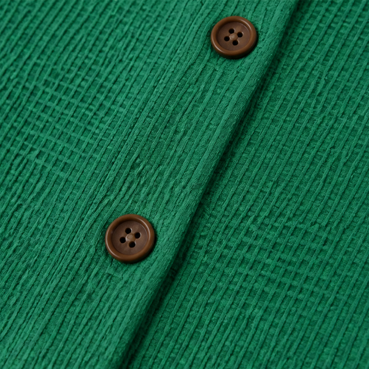 Bekväm damkläder topp i strukturstickad waffle modell