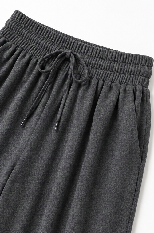 Trendigt vardagsset med turtleneck och vida byxor i mjuk kvalitet
