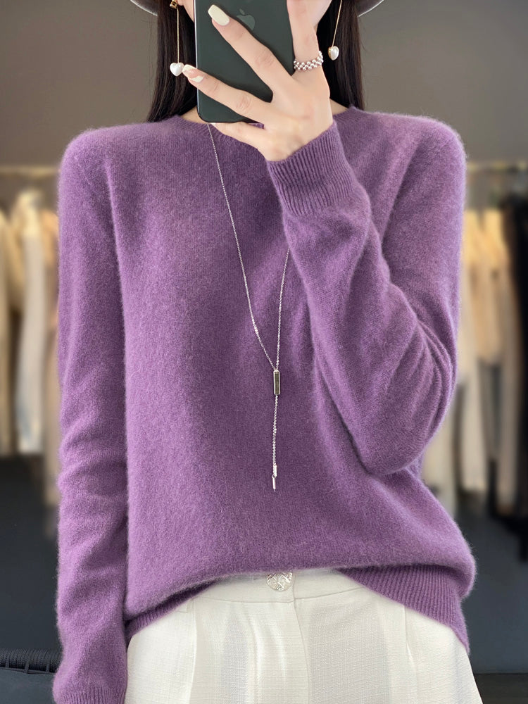 Damtröja Rizalinda i violett färg med långa ärmar