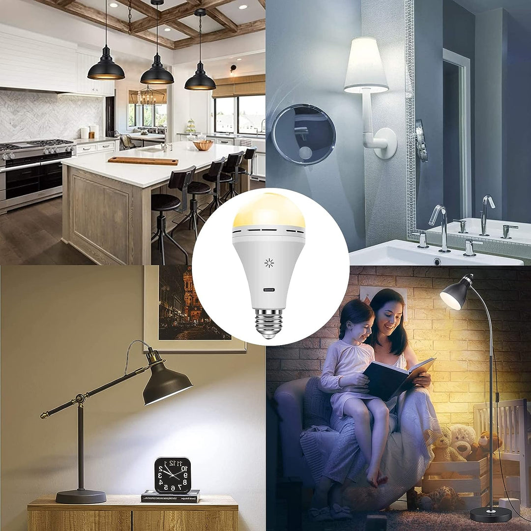 LED-lampa placerad i olika miljöer som kök och vardagsrum