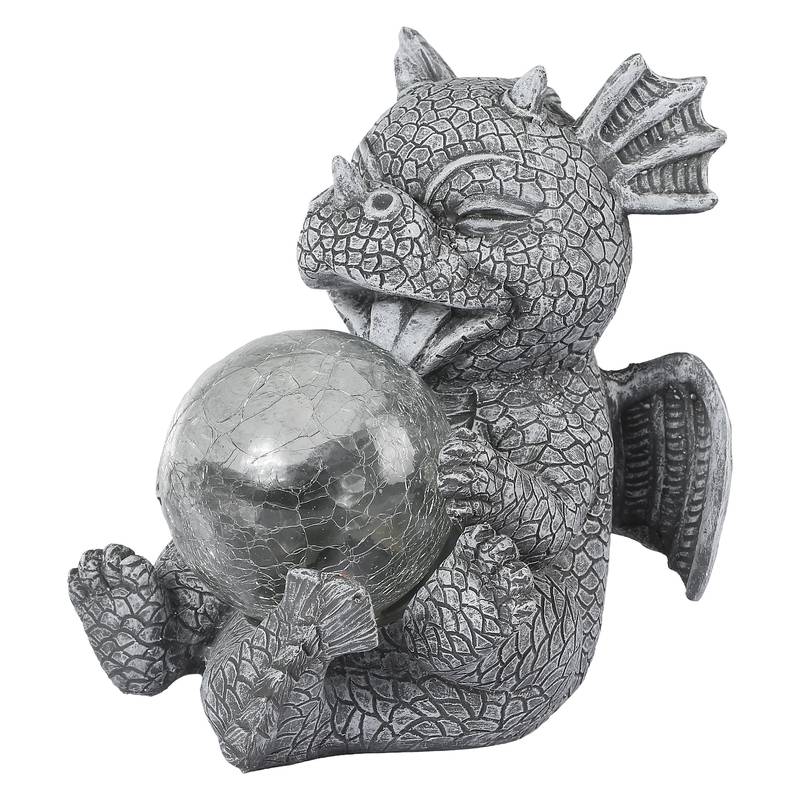 Draklampa Nyra LED, magisk bordslampa i resin, perfekt för fantasy-inredning och mysbelysning.