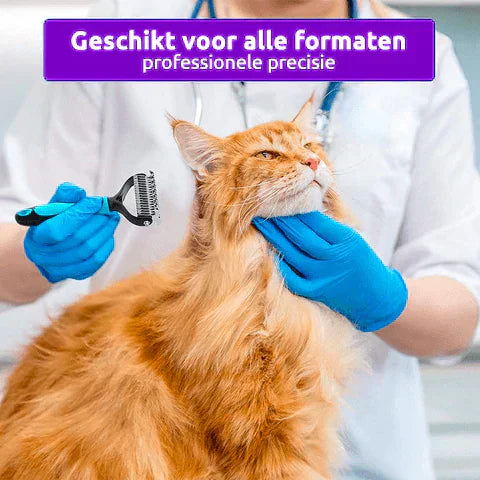Effektiv avknutningskam för husdjur som enkelt reder ut tovor och minskar fällning hos hund och katt.