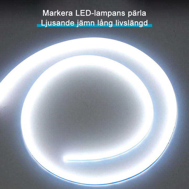 "Dynamisk LED-remsa för bilhuv, vattentät, lätt installation, ger bilen modern ljuseffekt, cool design, 1.8m silikon."
