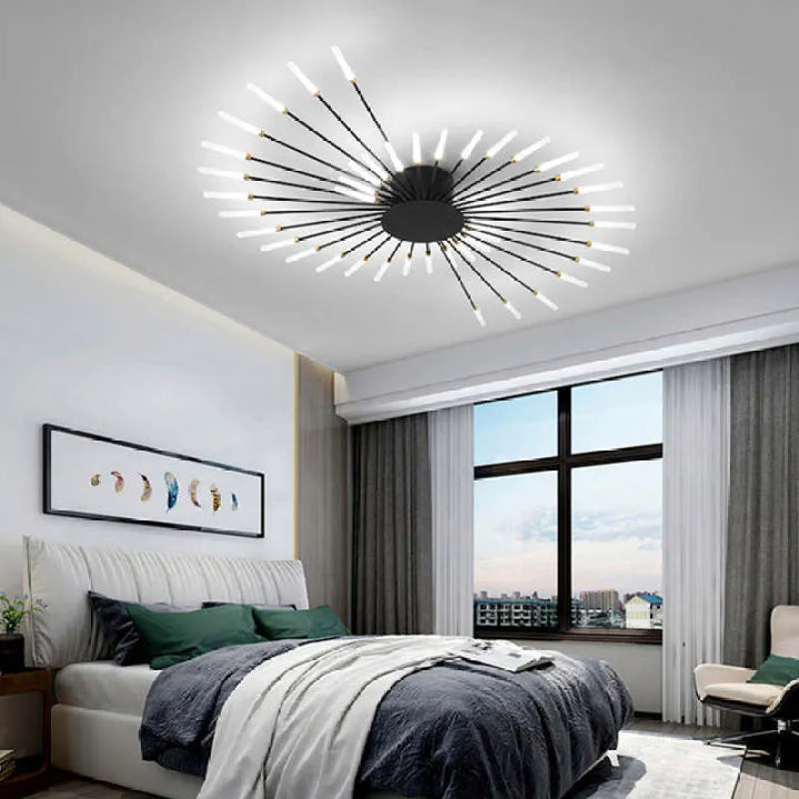 Modern LED kristallhänglampa i metall för vardagsrum och matplats