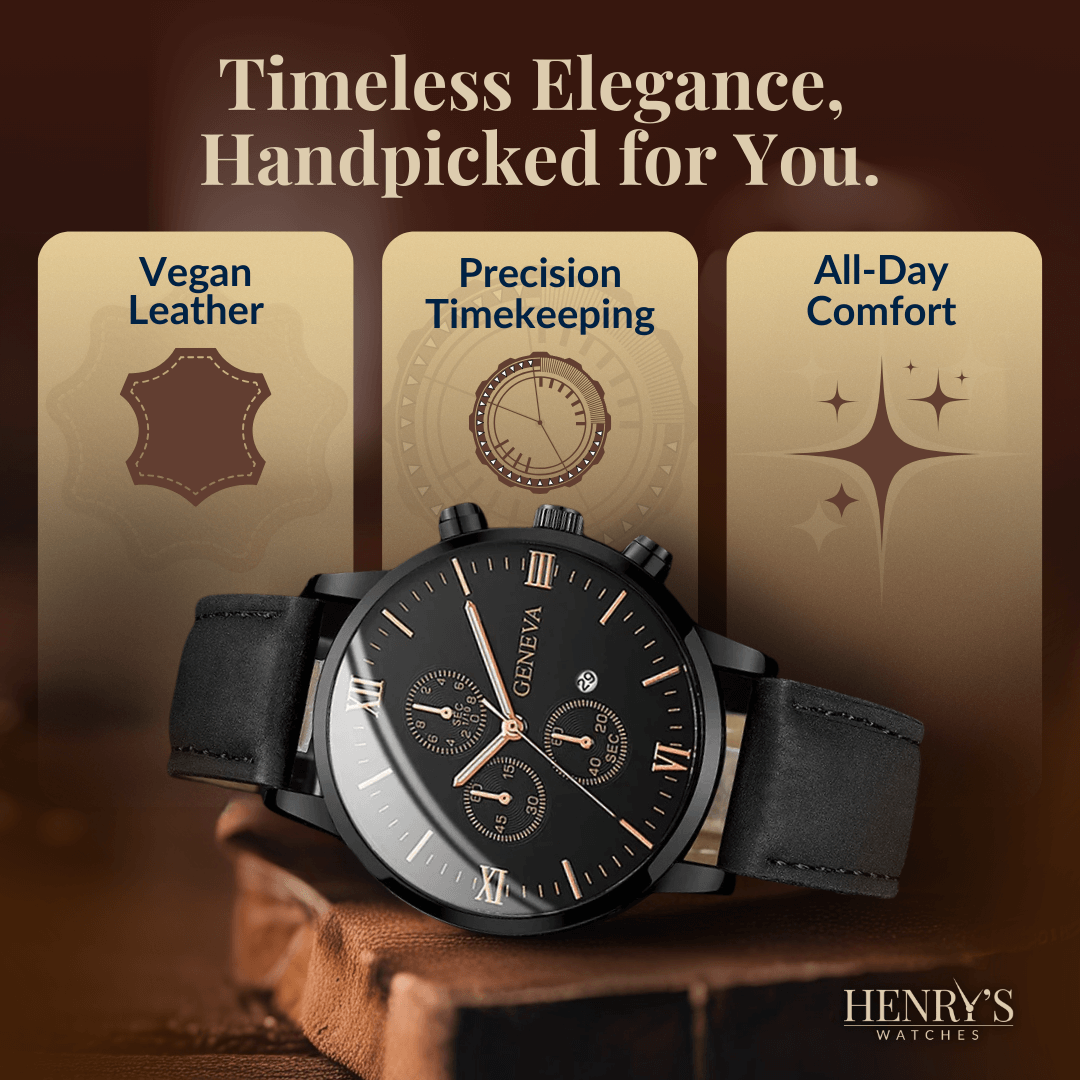 Elegant Analog Quartz Watch with Strap