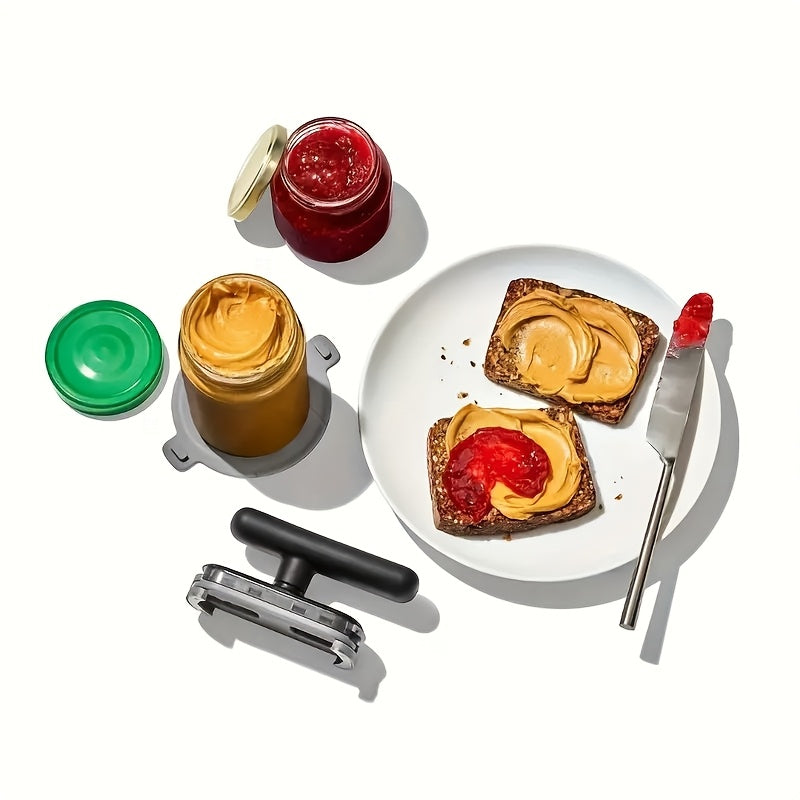 Hjälpmedel för köket som visar hur man öppnar burkar med minimal kraft