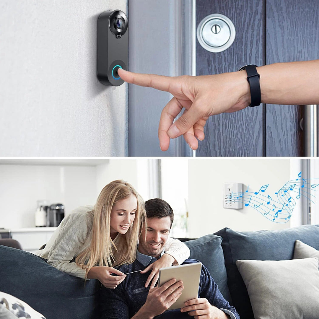 Översikt av delar som ingår till den smarta wifi-videodörrklockan