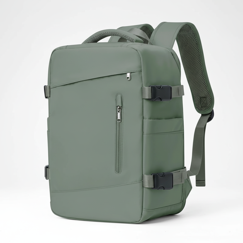 Mångsidig EasyCarry kabinryggsäck som resepartner, bekväm att bära, fungerar som laptopväska och flygväska.
