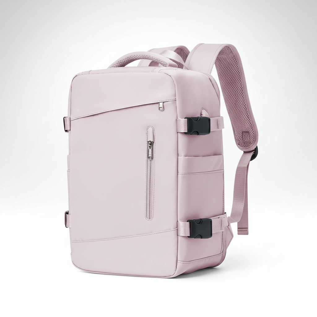 Kompakt EasyCarry kabinväska, lättanvänd ryggsäck som rymligt handbagage, perfekt för korta resor och organiserad packning.