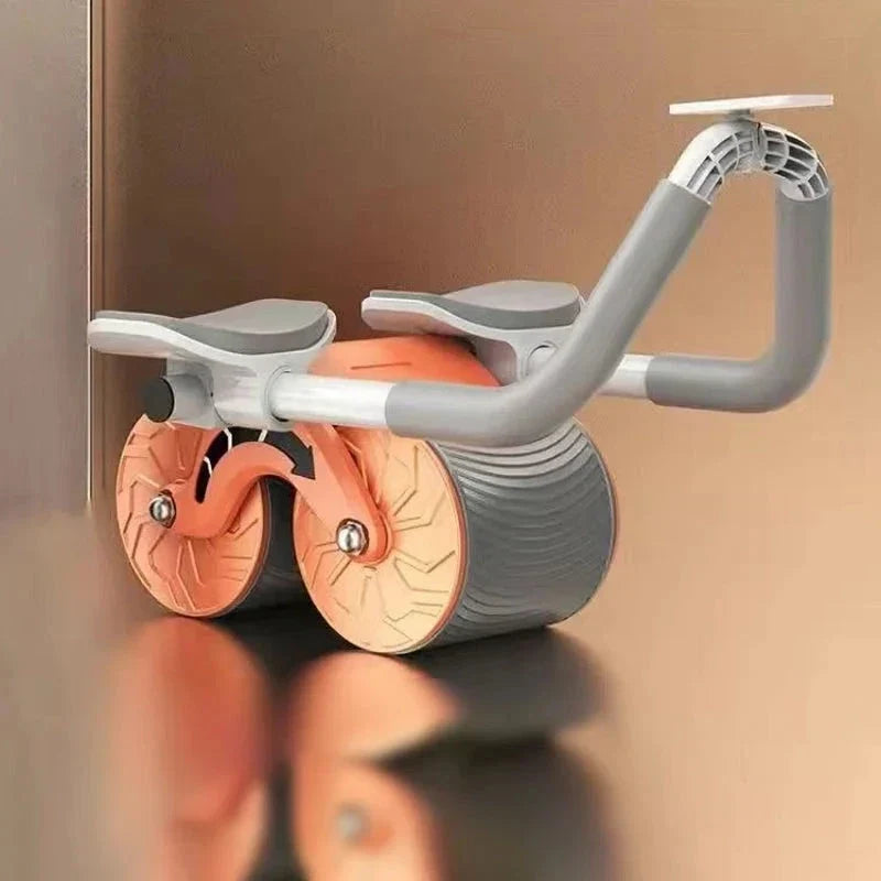Orange ab roller wheel för effektiv magträning hemma