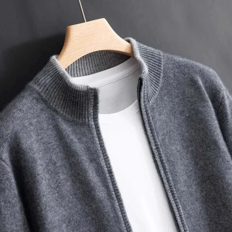 Herr Zip-Up Jacka i Premium - Lyxig Värme och Stil